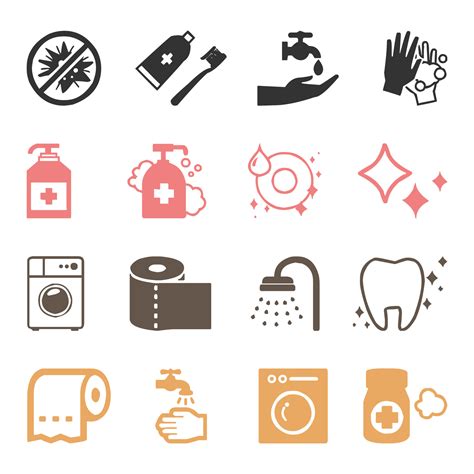 vector personal hygiene flat icons composition banners 22444177 Vector ...