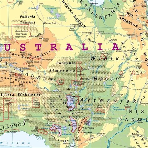 Dwustronna Mapa Cienna Australii