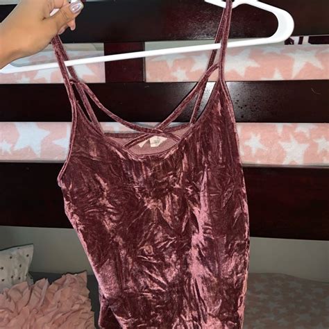 Tilly S Tops Tillys Velvet Criss Cross Tank Top Poshmark