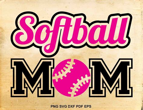 Softball Mom Svg Files Softball Svg Softball Shirt Design Baseball