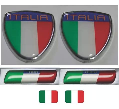 Kit Emblema Italia Paralama Coluna Porta Placa P S Parcelamento