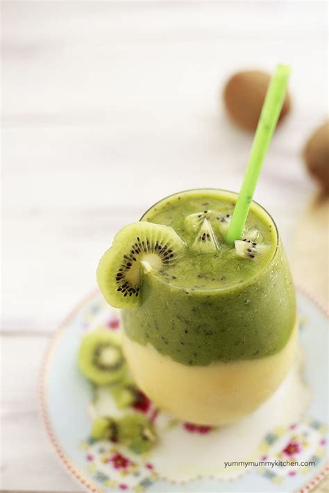 Pineapple Kiwi And Greens Smoothie Yummy Mummy Kitchen