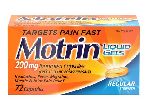Motrin Regular Strength Liquid Gels - 72's
