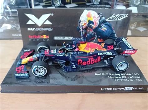 MINICHAMPS 1 43 RED Bull RB16B Max Verstappen Winner 2021 Monaco GP