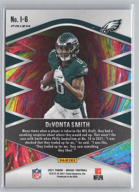 Panini Mosaic Introductions Silver Prizm I Devonta Smith Rc