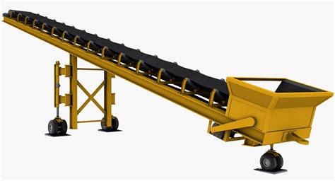 Mobile Belt Conveyor 3d Model 79 Obj 3ds Fbx Max Free3d