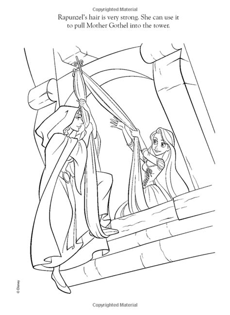 Disney Tangled Rapunzel And Mother Gothel Printable Coloring Page