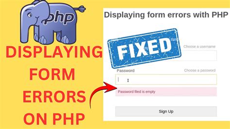 How To Display Form Errors With PHP How A Structure Of Html Form In