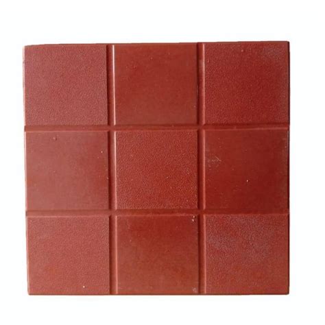 Red Concrete Parking Floor Tile Size 0 5x0 5 Feet 145x145 Mm At Rs