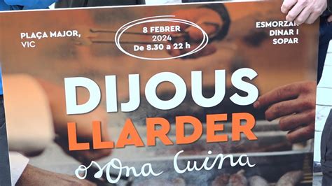 El Dijous Llarder A Vic Aposta Pels Productes D Osona I Estrena Un Nou