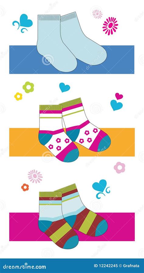 Colorful socks stock vector. Illustration of background - 12242245