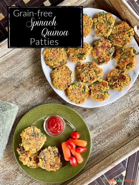 Grain Free Spinach Quinoa Patties Easy Real Food