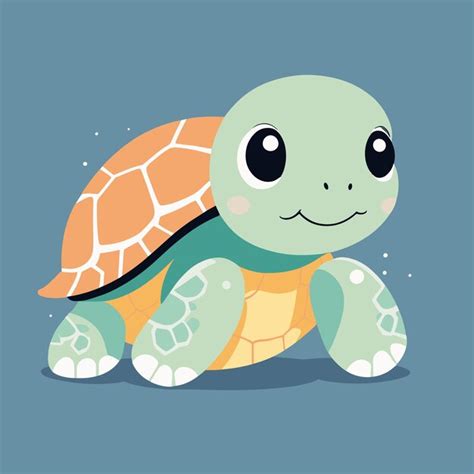 Premium Vector Cute Turtle Tortoise Cartoon Illustration Vector Clipart Design