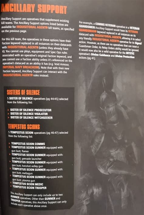 Inquisitorial Agent Rules Part 1 Core Datacards Matched Play Rules