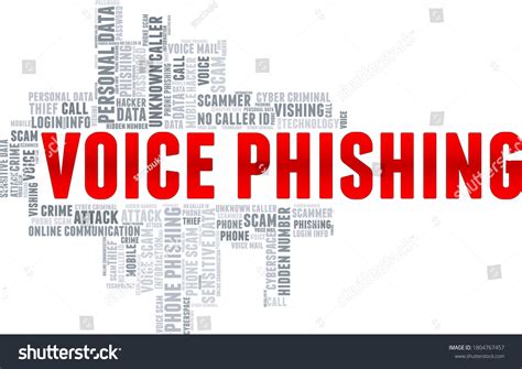 Voice Phishing Vishing Vector Illustration Word Stock Vector Royalty