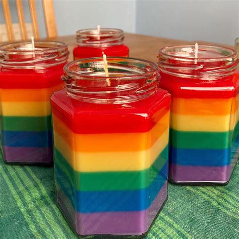 Vanilla Scented Rainbow Candle Aisling Crafts Co Etsy