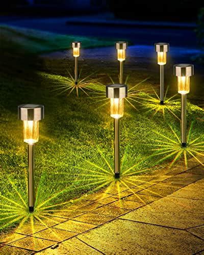 Maggift Pack Solar Pathway Lights Outdoor Solar Garden Lights For