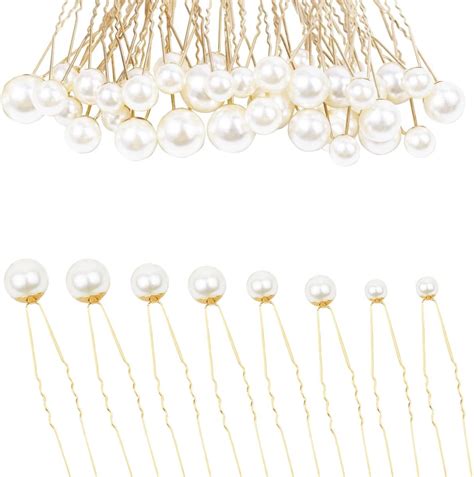 Pieces Gold Wedding Pearl Hair Pins Bridal White Pearl Hair