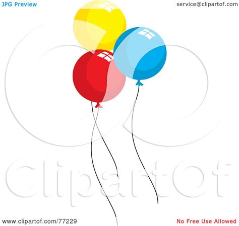 Royalty-Free (RF) Clipart Illustration of Three Round Yellow, Red And ...