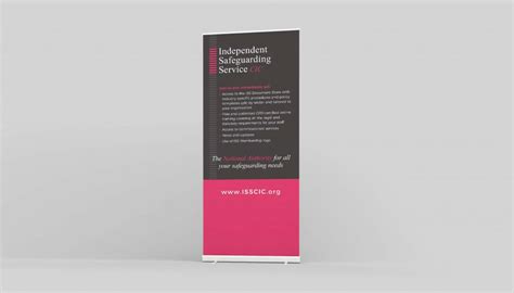 Roll Up Banner Design Independent Safeguarding Service Achieve