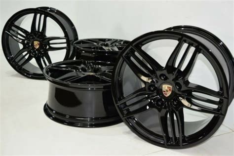 Porsche Cayenne Rs Spyder Factory Oem Black Wheels Factory Wheel