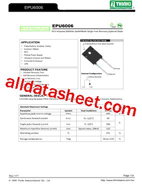 EPU6006 Datasheet PDF Thinki Semiconductor Co Ltd