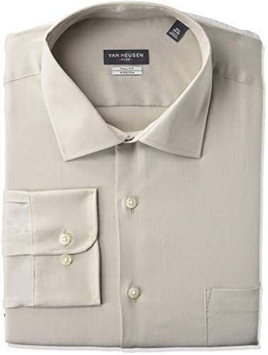 Van Heusen Mens Big Fit Dress Shirt Flex Collar Stretch Solid Big And Tall Ebay