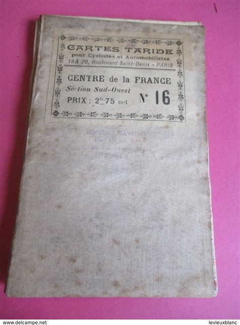 Carte stradali carte Routière ancienne entoilée Cartes TARIDE N16