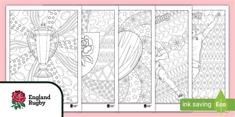 FREE England Rugby Colouring Pages Six Nations 2022