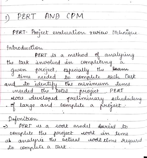 Solution Pert Cpm Techniques Of Operation Research Rguhs Notes Studypool