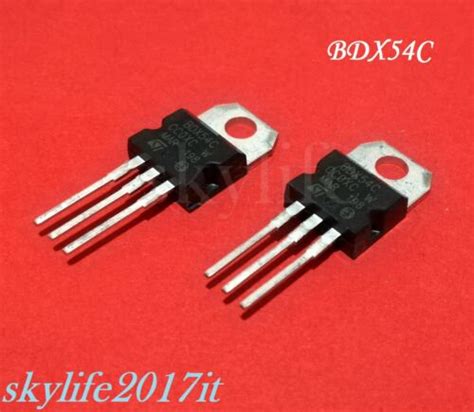 2 Pz BDX54C Transistor PNP Darlington 100V 8A 2 Pezzi BDX 54 C EBay