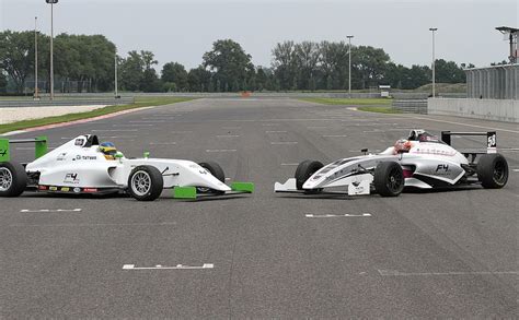 A glimpse of the future: Formula 4 cars on show: Two Formula 4 cars were demonstrated at the ...