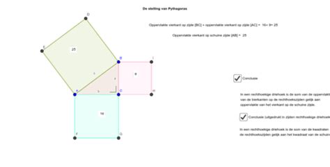 De Stelling Van Pythagoras Geogebra