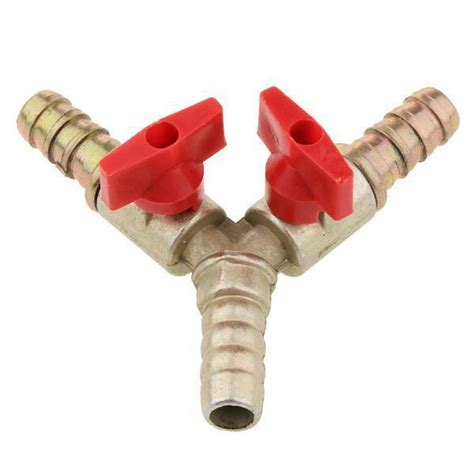 [double] 2x Brass 3 Way Y Shaped Gas Fuel Oil Hose Switch Shut Off Ball Valve Fitting Shopee