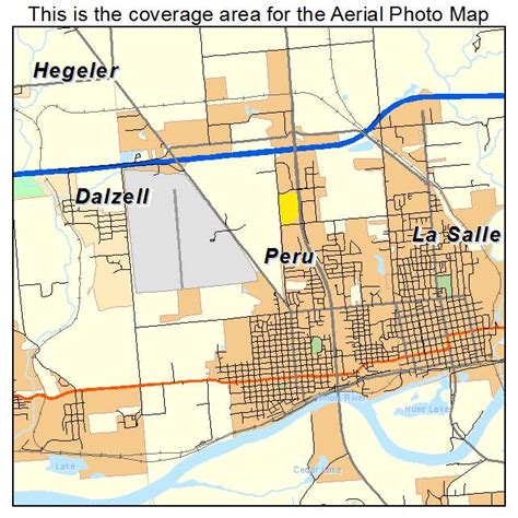 Aerial Photography Map of Peru, IL Illinois