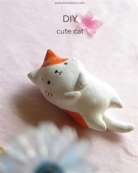 Cute Clay Cat Tutorial La Doll Air Dry Clay Diy Air Dry Clay Clay