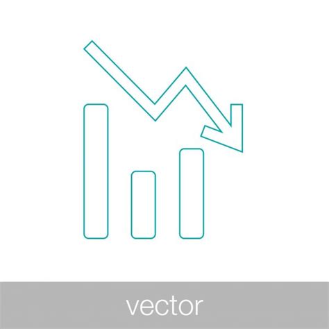 Declining Graph Icon Declining Chart Icon Business Losses Ic