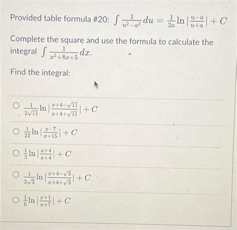 Solved Provided Table Formula Chegg