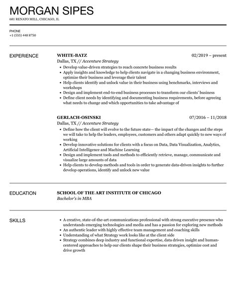 Accenture Infographic Resume