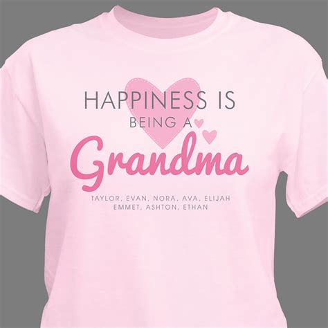 Personalized Happiness Is Being A Grandma T Shirt Tsforyounow