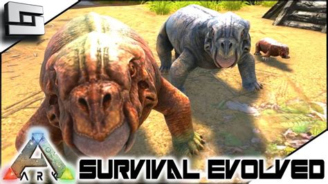 Ark Survival Evolved Lystrosaurus Taming Ans Babies S E