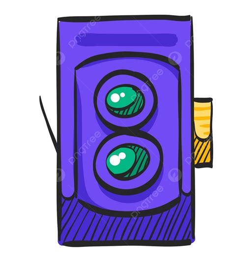 Icono De Estilo De Pegatina Dibujado A Mano Cámara Tlr Enfoque De Vidrio Formato Medio Vector