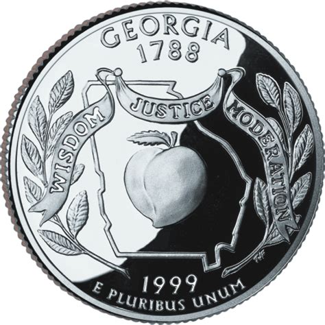 1999 D American 25 Cent State Quarter Series Georgia Brilliant