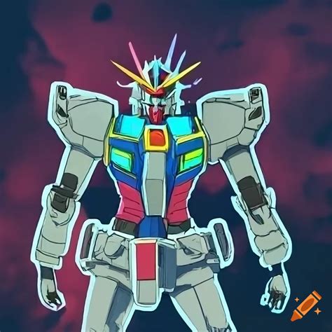 Holographic Gundam Sticker On Craiyon