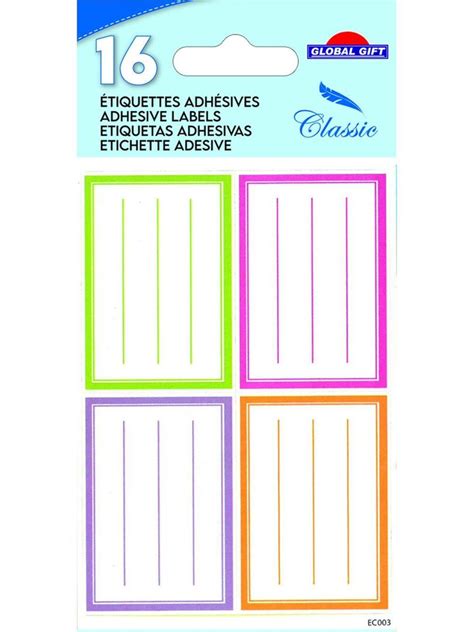 Tiquettes Adh Sives Scolaires Rectangles Couleurs Pastel N A