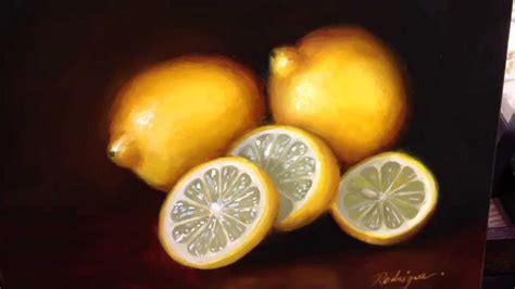 Black Still Life Lemons Painting Still Painting Oil Modern Art Oil