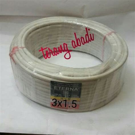 Jual Kabel Listrik Atau Kabel Eterna NYM 3x1 5 40meter Putih Kawat Di