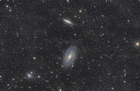 Astrophotography Of M81 Galaxy Group Stock Photo