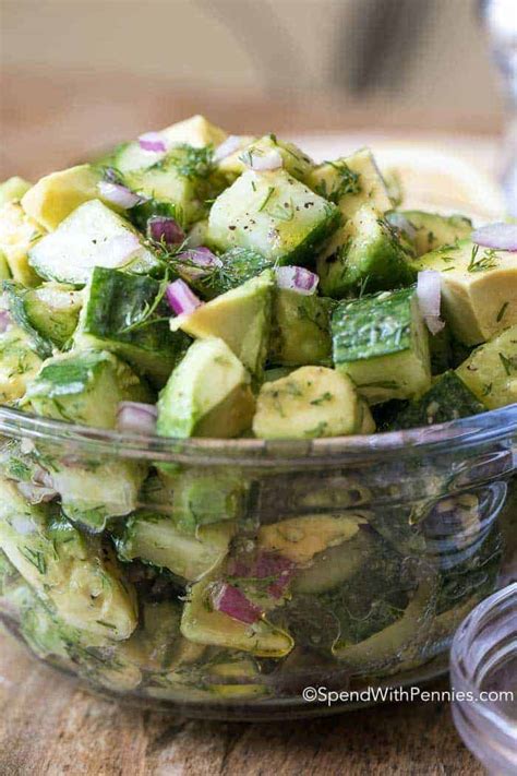 Cucumber Avocado Salad Crisp Creamy Spend With Pennies