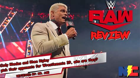 WWE Raw 1 30 23 Review ROYAL RUMBLE FALLOUT YouTube